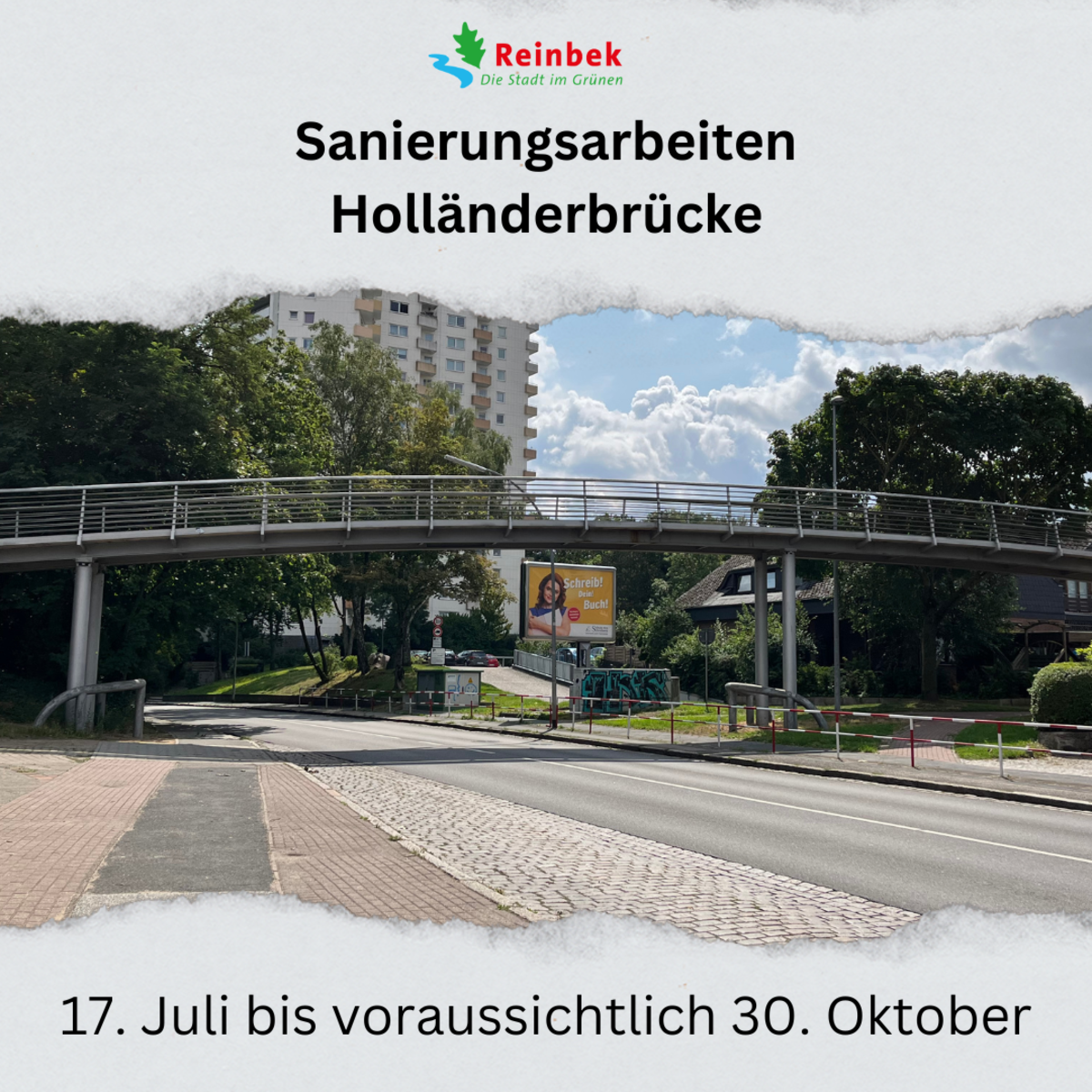 Holländerbrücke Hamburger Straße und Text